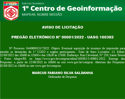 AVISO DE LICITAO 1 2022