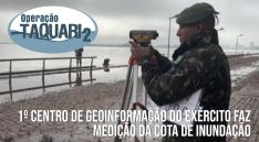 1º Centro de Geoinformação do EB faz medição da cota de inundação